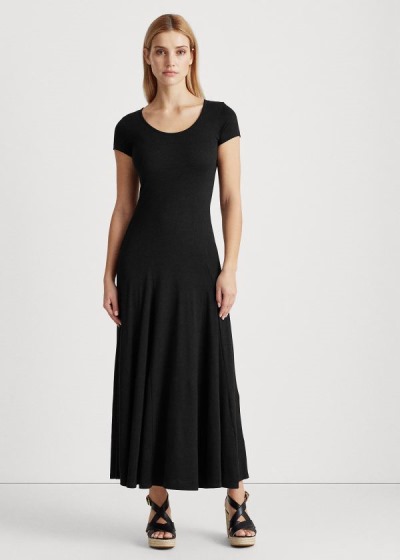 Maxi Vestidos Ralph Lauren Mujer Negros - Cotton-Blend - ULPCO6051